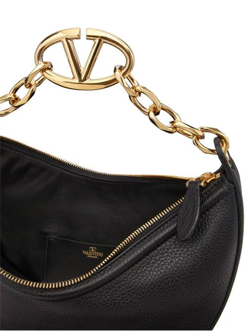 black calf leather grained texture gold-tone hardware VLogo Signature Valentino Garavani | 4W2B0N08JDK0NO